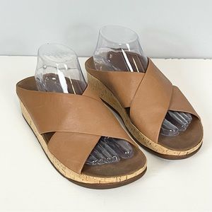 Fitflop Leather Sandals Cork Women’s size 9 brown